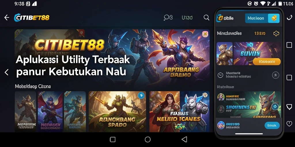 Screenshot utama CITIBET88 menunjukkan interface pengguna yang sederhana dan intuitif.
