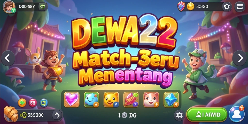 Tampilan gameplay DEWA22 yang seru dan penuh warna.