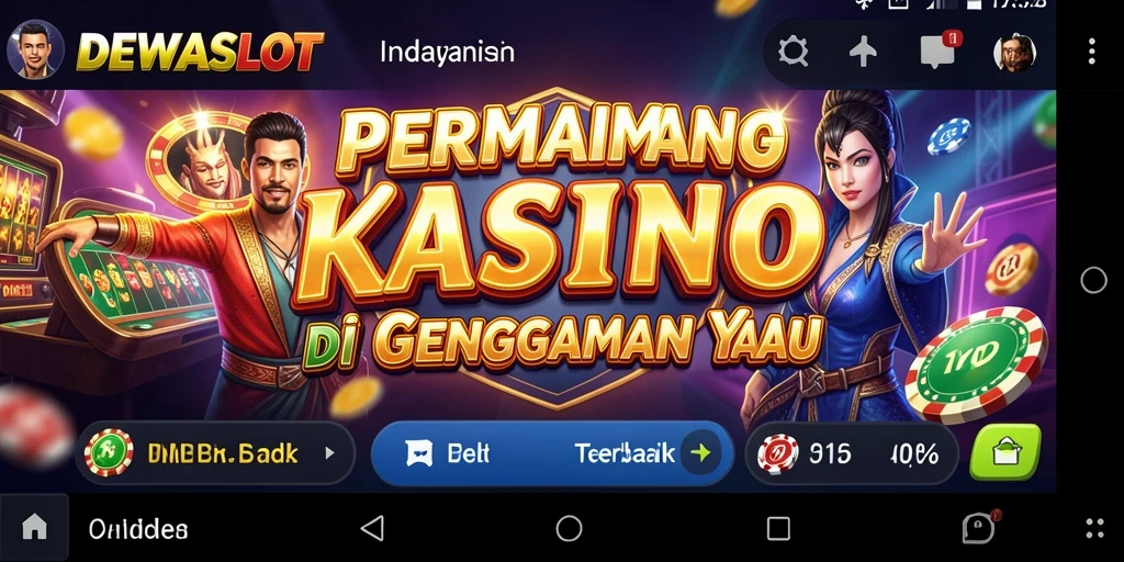 Screenshot DEWASLOT menampilkan gameplay Kasino yang menegangkan dan seru.