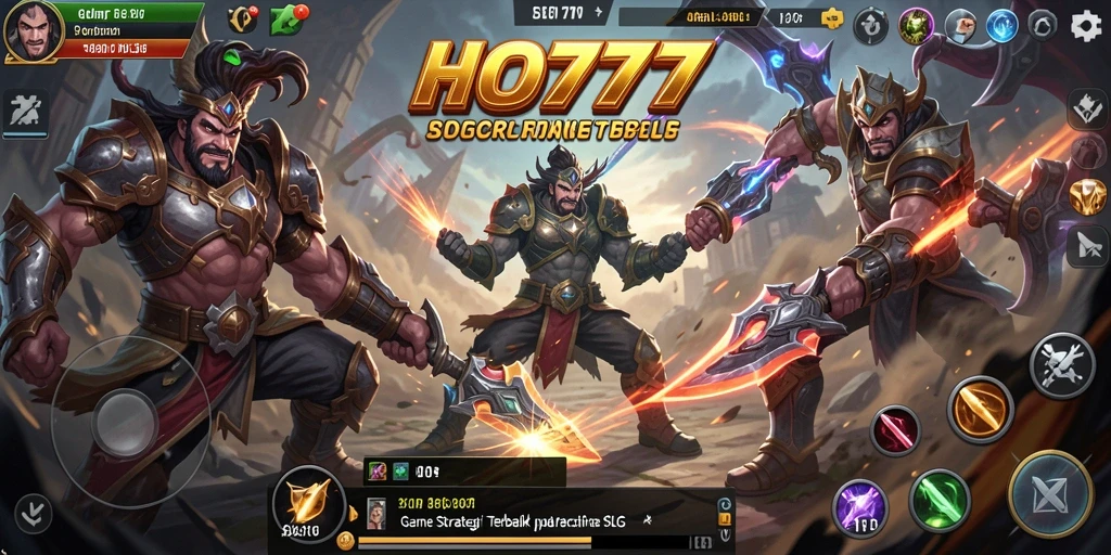 Screenshot HO777 menampilkan aksi seru gameplay SLG.