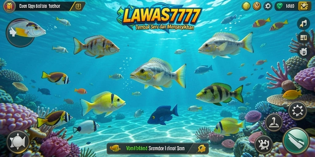 Tampilan menarik dari gameplay Tembak Ikan LAWAS777.