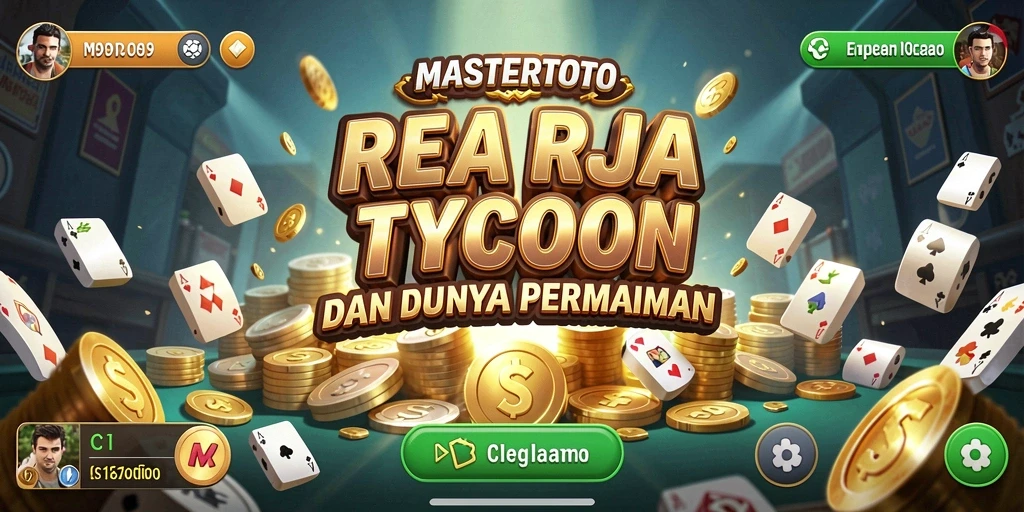 Screenshot utama MASTERTOTO menampilkan gameplay seru dalam membangun bisnis Tycoon.