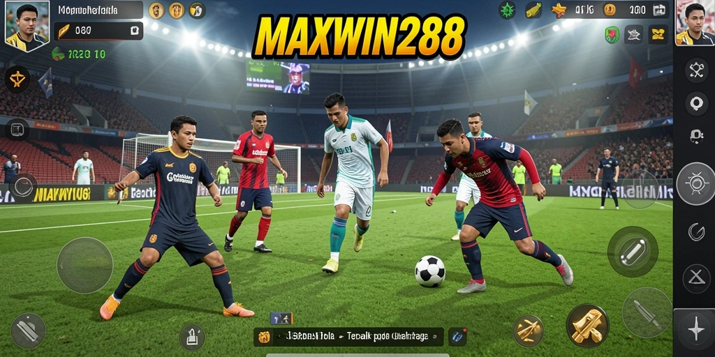 Tampilan gameplay sepak bola yang luar biasa dari MAXWIN288.