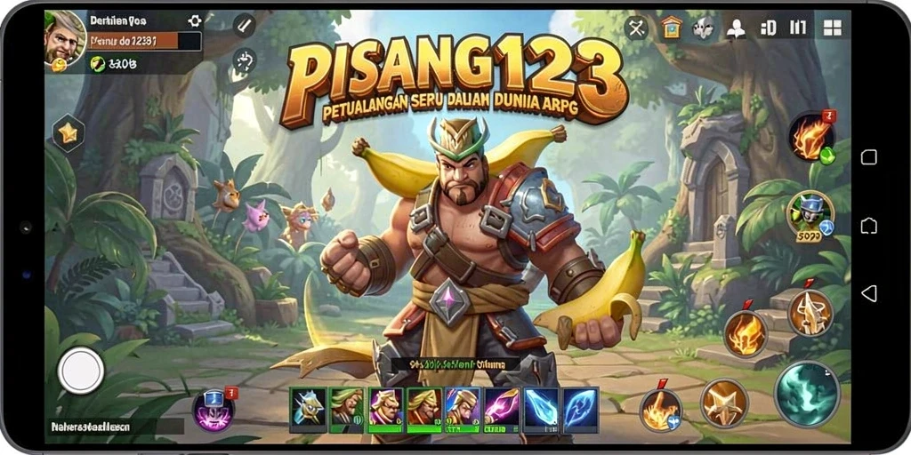 Screenshot PISANG123 menampilkan karakter dalam pertempuran yang mendebarkan.