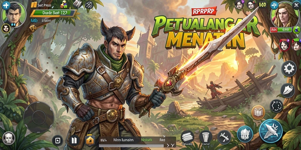 Gameplay RPRPRP yang penuh petualangan dan tantangan.