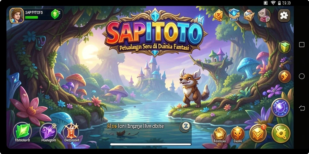 Tangkapan layar gameplay SAPITOTO menampilkan petualangan seru di dunia fantastis.