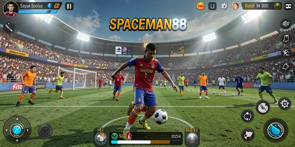 Gameplay SPACEMAN88 yang mendebarkan dan penuh aksi sepak bola.