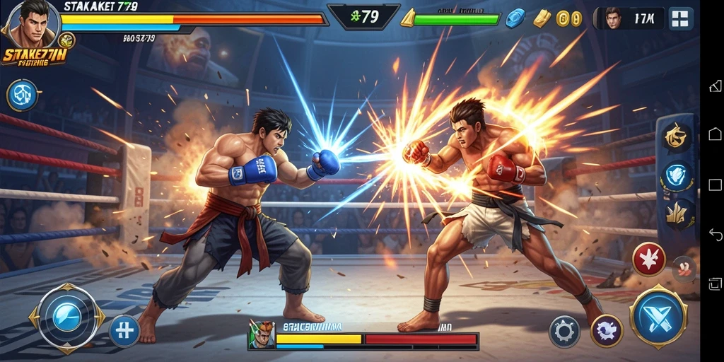 Tampilan gameplay STAKE779 dengan pertarungan yang mendebarkan.